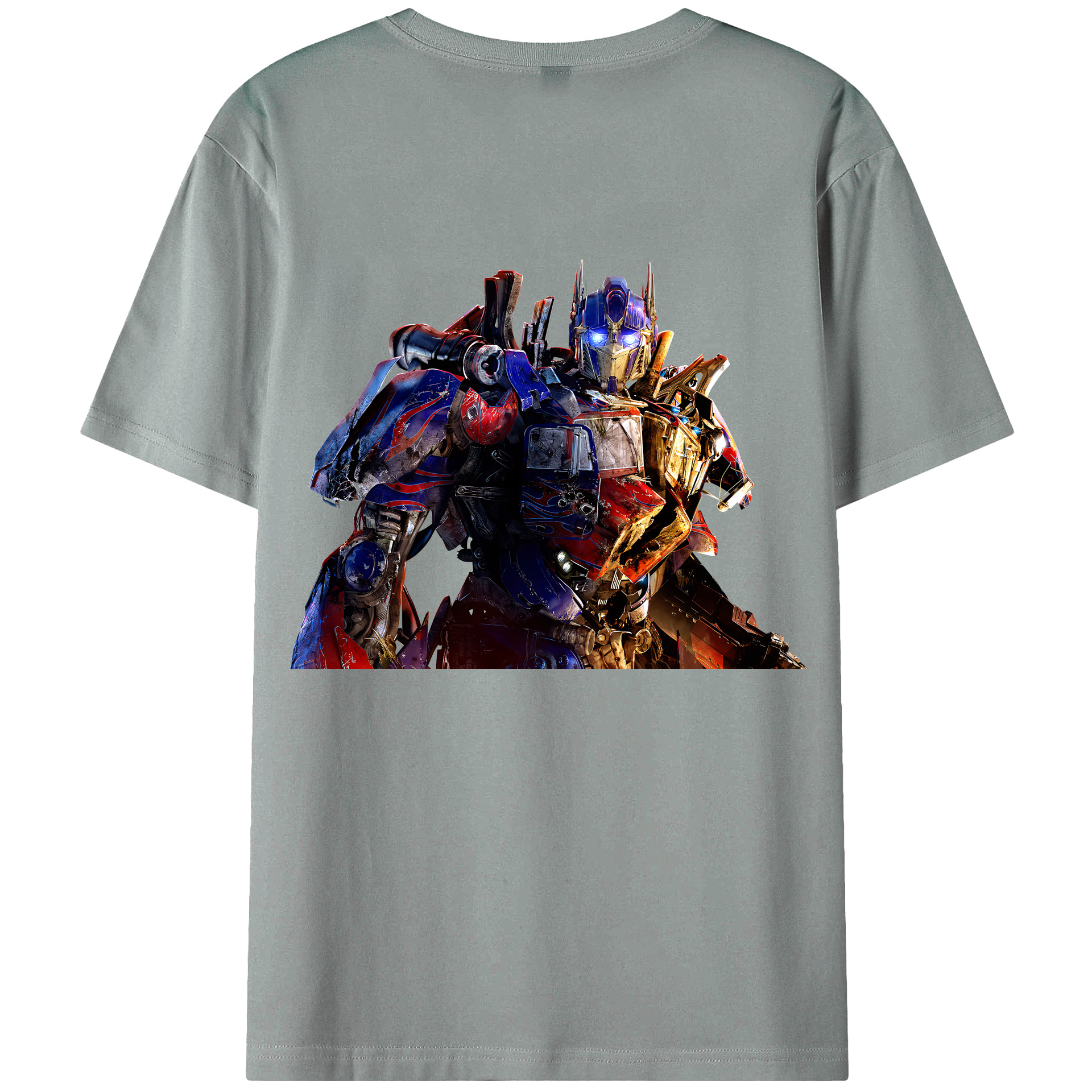 （画像用） Transformers トランスフォーマー 綿100％ メンズ半袖Tシャツ（バックプリント） 通気性